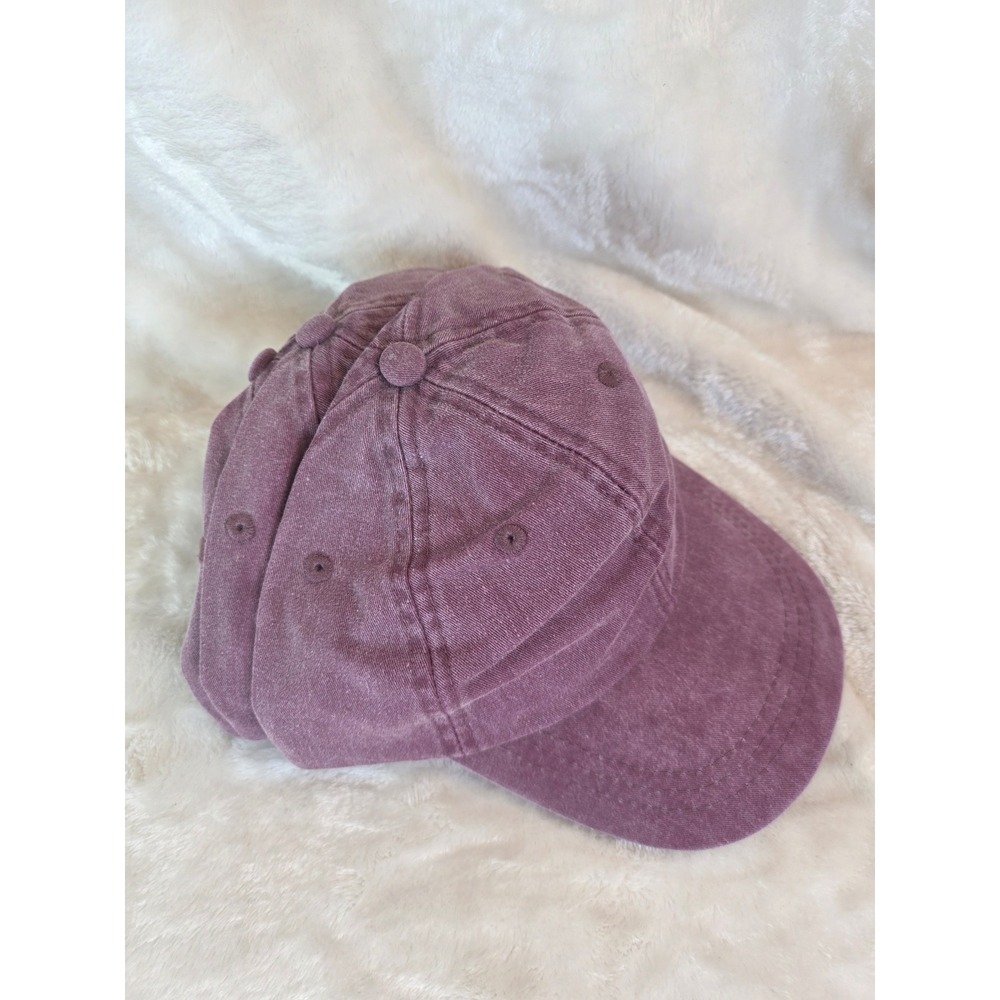 Lot of 2 ADAMS Washed Purple‎ Baseball Cap Cool Crown